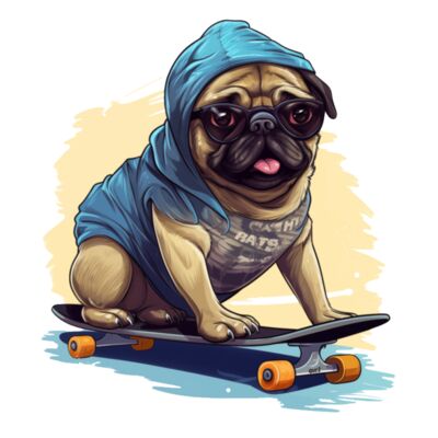 Skater Pug Thumbnail