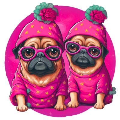 Fuscia Pugs Thumbnail